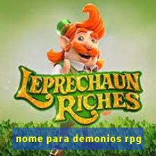 nome para demonios rpg